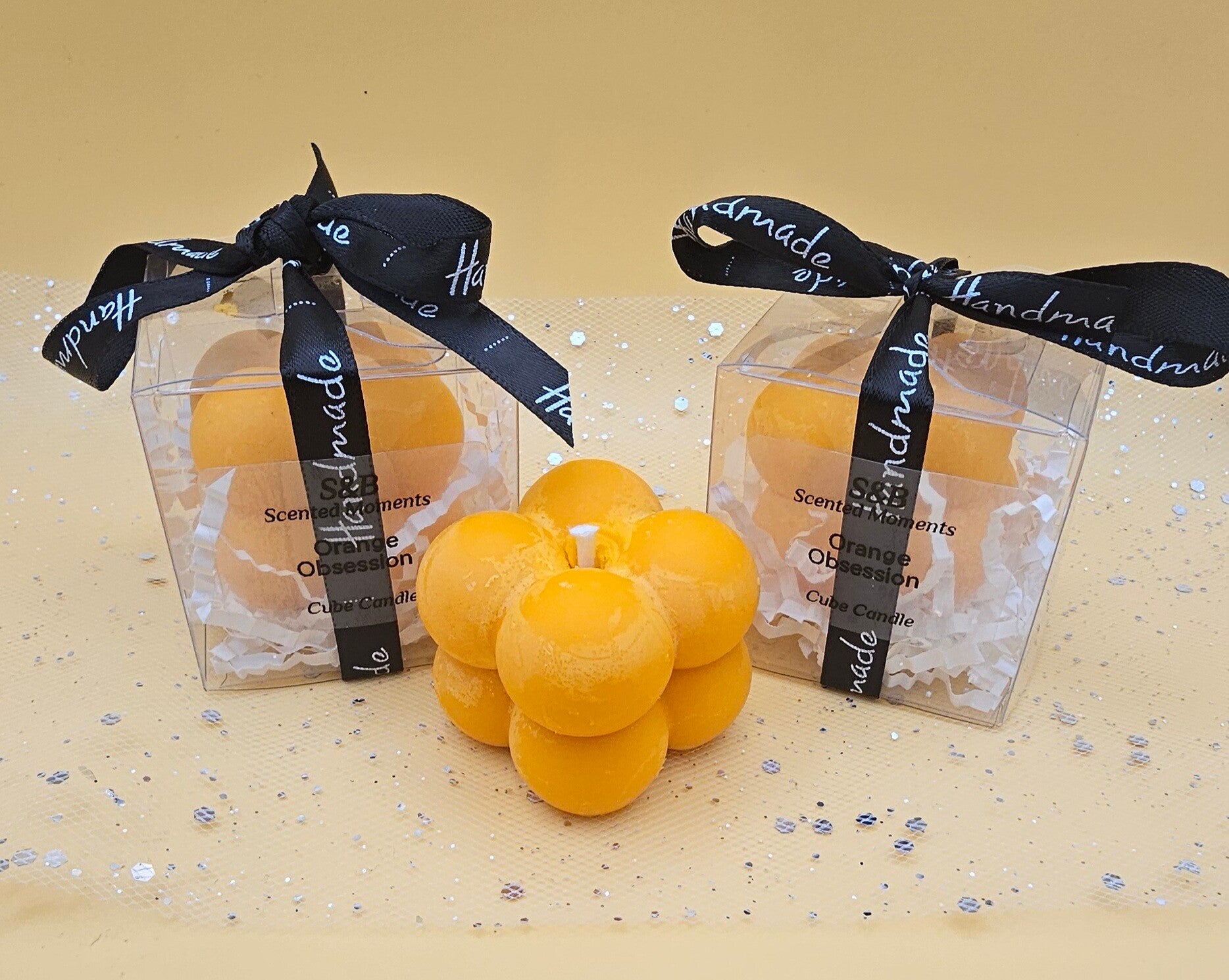 Orange Obsession Cube Candle 40g