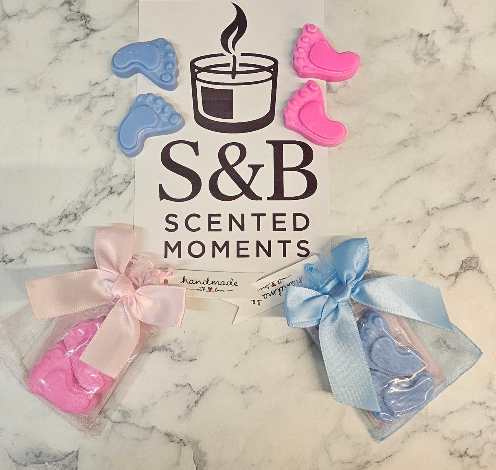 Baby Powder – Wax Melt Baby Shower Footprint Gift Pack