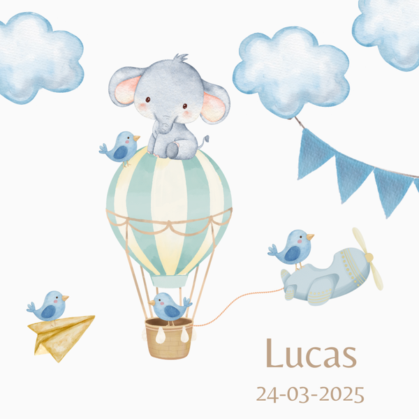 Kleintje luchtballon blauw