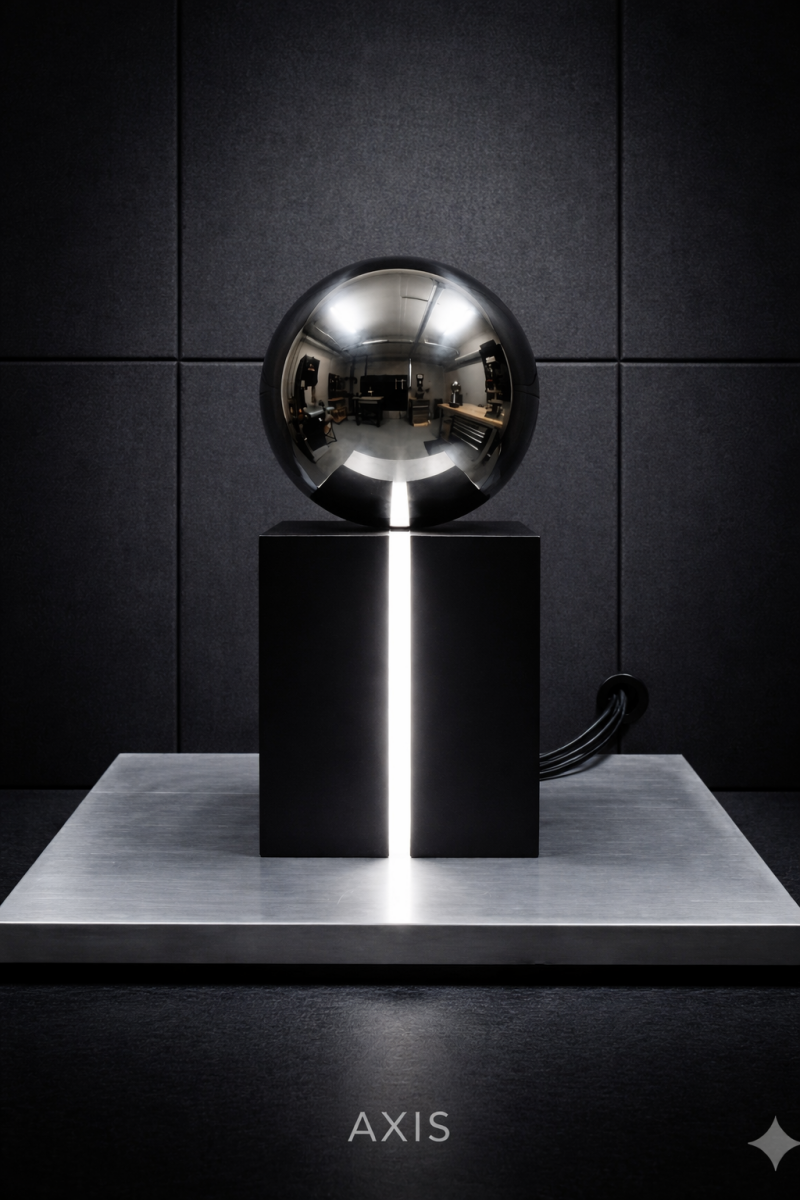 Lampe unique ,entre chrome et bois le design est présent