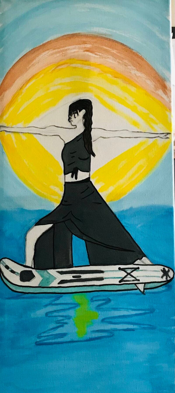 Designer Bild auf Leinwand.  Simonetta`s World "SUPerwoman".