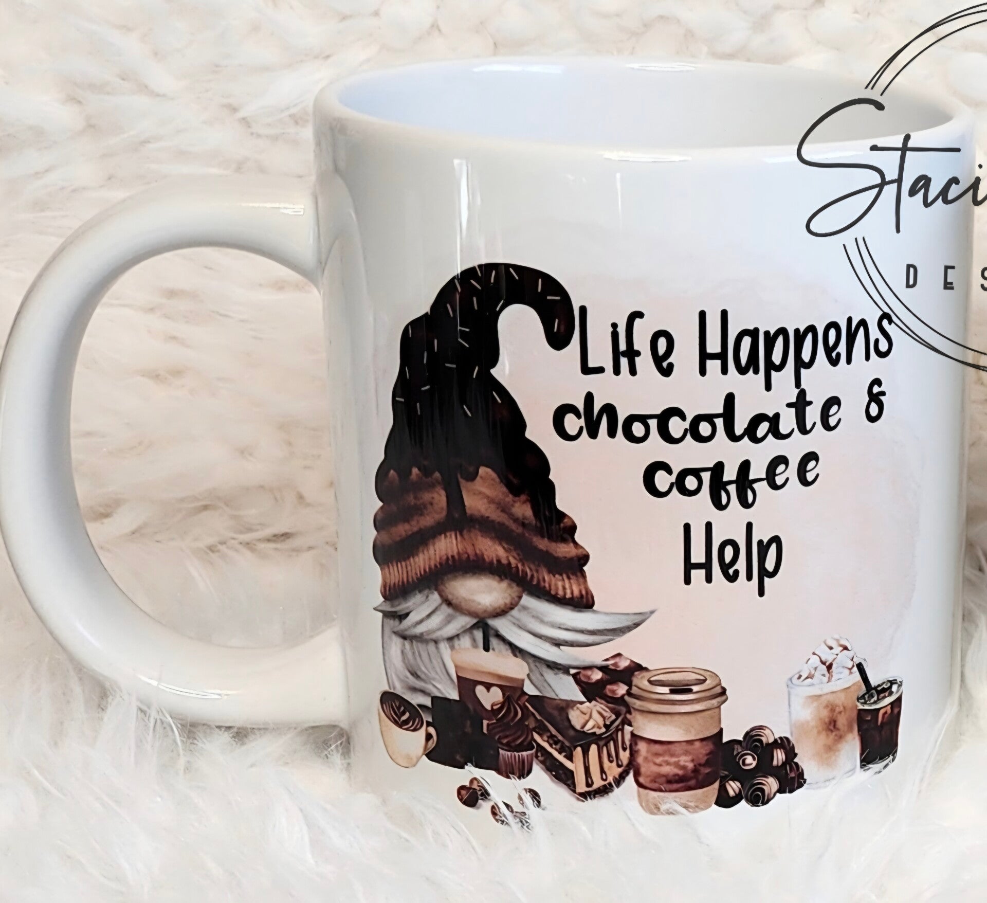 Life Happens Coffee And Chocolate Help Mug