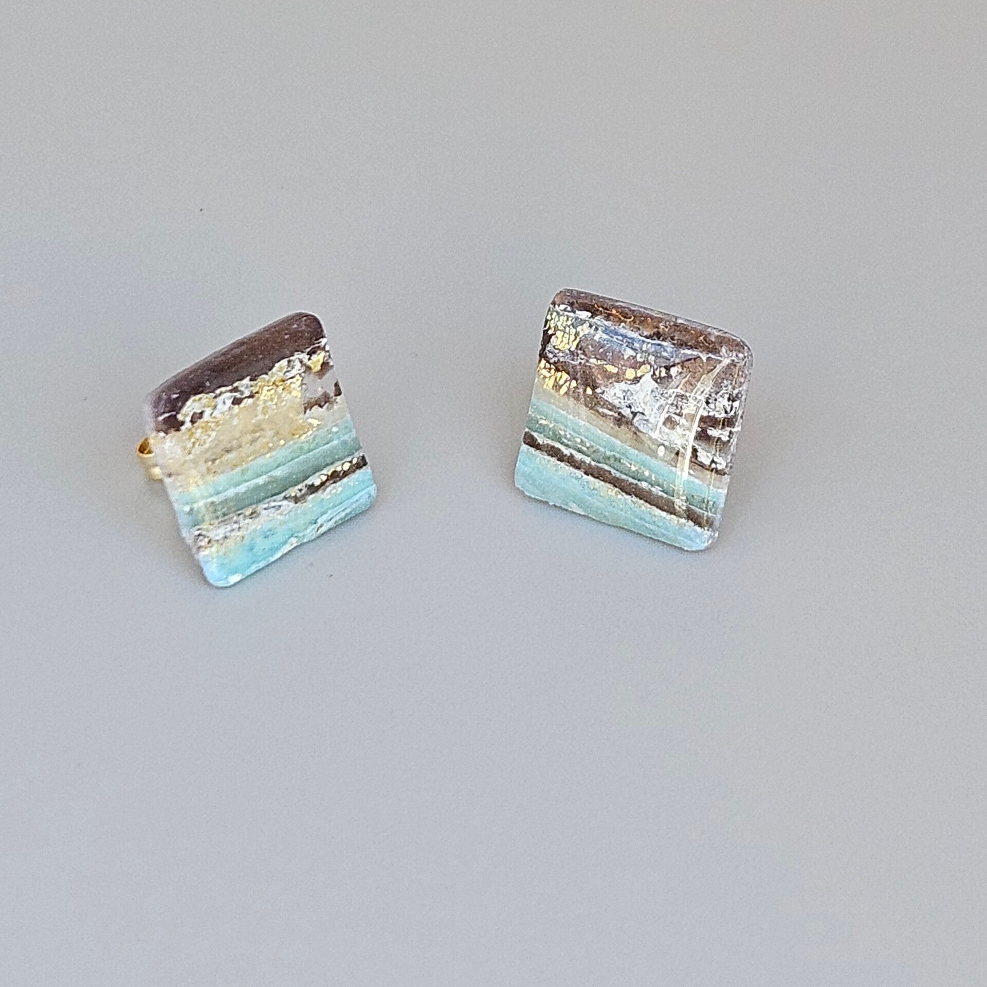 vierkante oorsteker (PMK Kawah Ijen-2) - RVS oorstekers