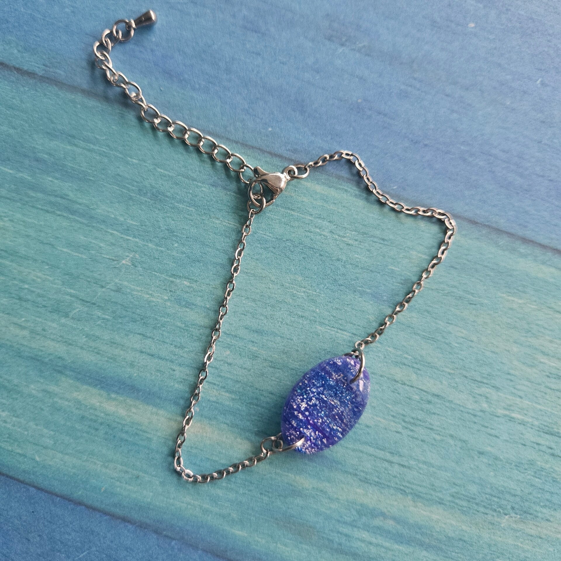 ovalen armbandje in RVS (verstelbaar) (PMK Nungwi-twilight)