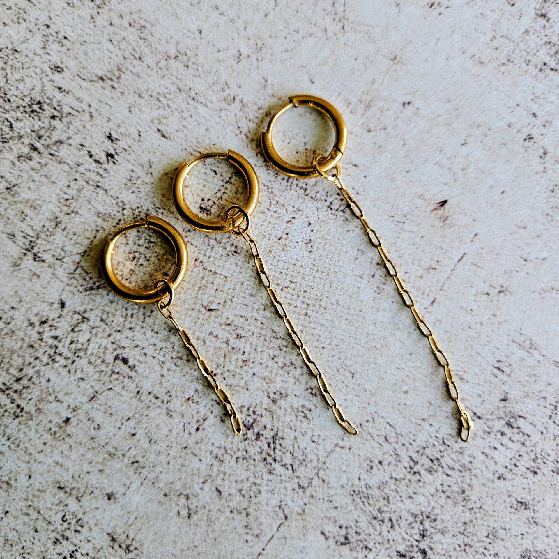 Mix&match bedel: sliertje XS schakelketting RVS (4x1.5mm schakels) goudkleurig (per stuk) (excl. oorringen)