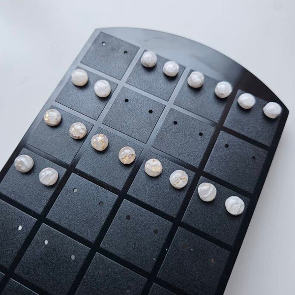 mini oorstuds  (PMK MALOJA-snow&silvermist) (zilverkleurige 925 oorstekers)