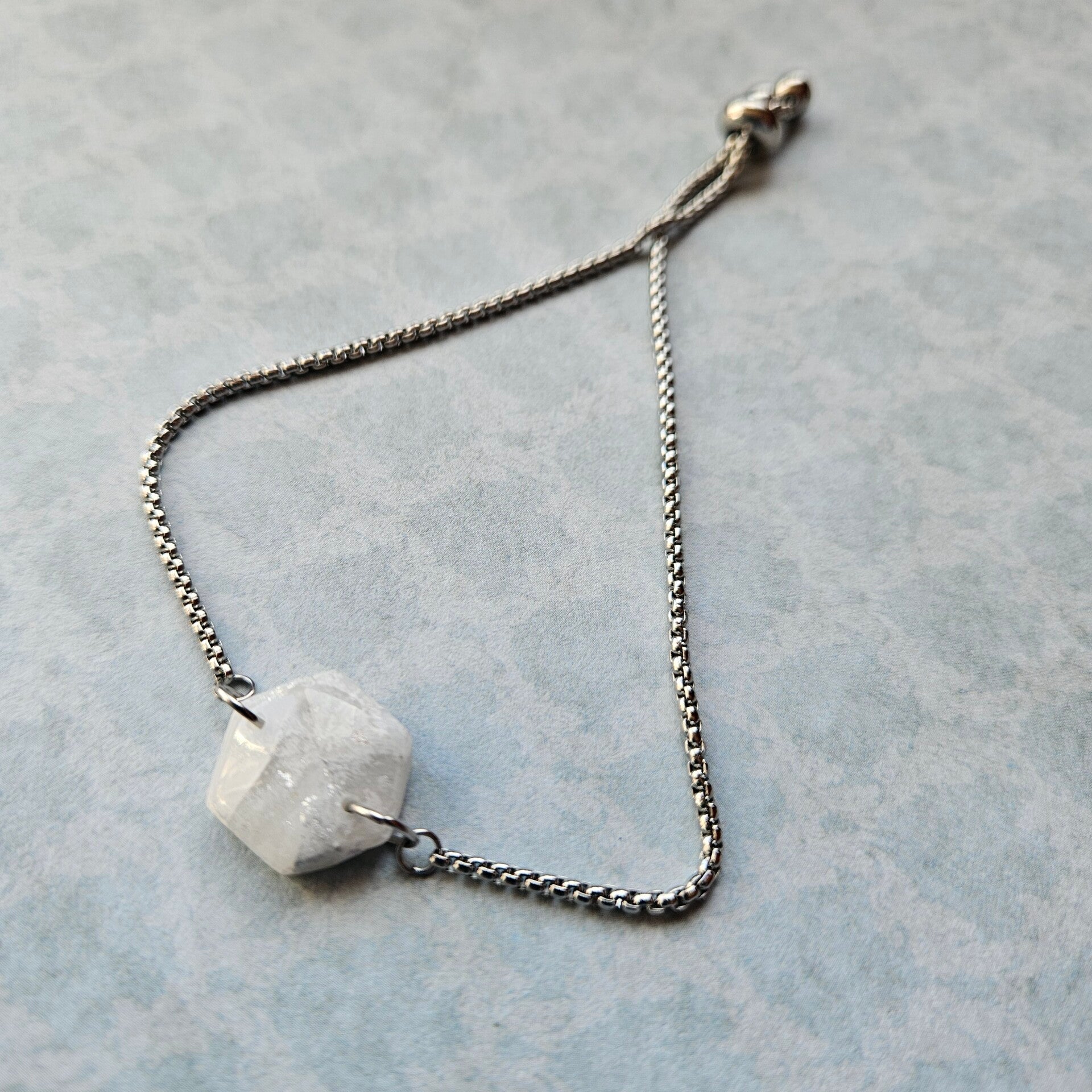 armband zeshoek (PMK MALOJA-snow&silvermist) (zilverkleurig verstelbaar RVS armbandje)