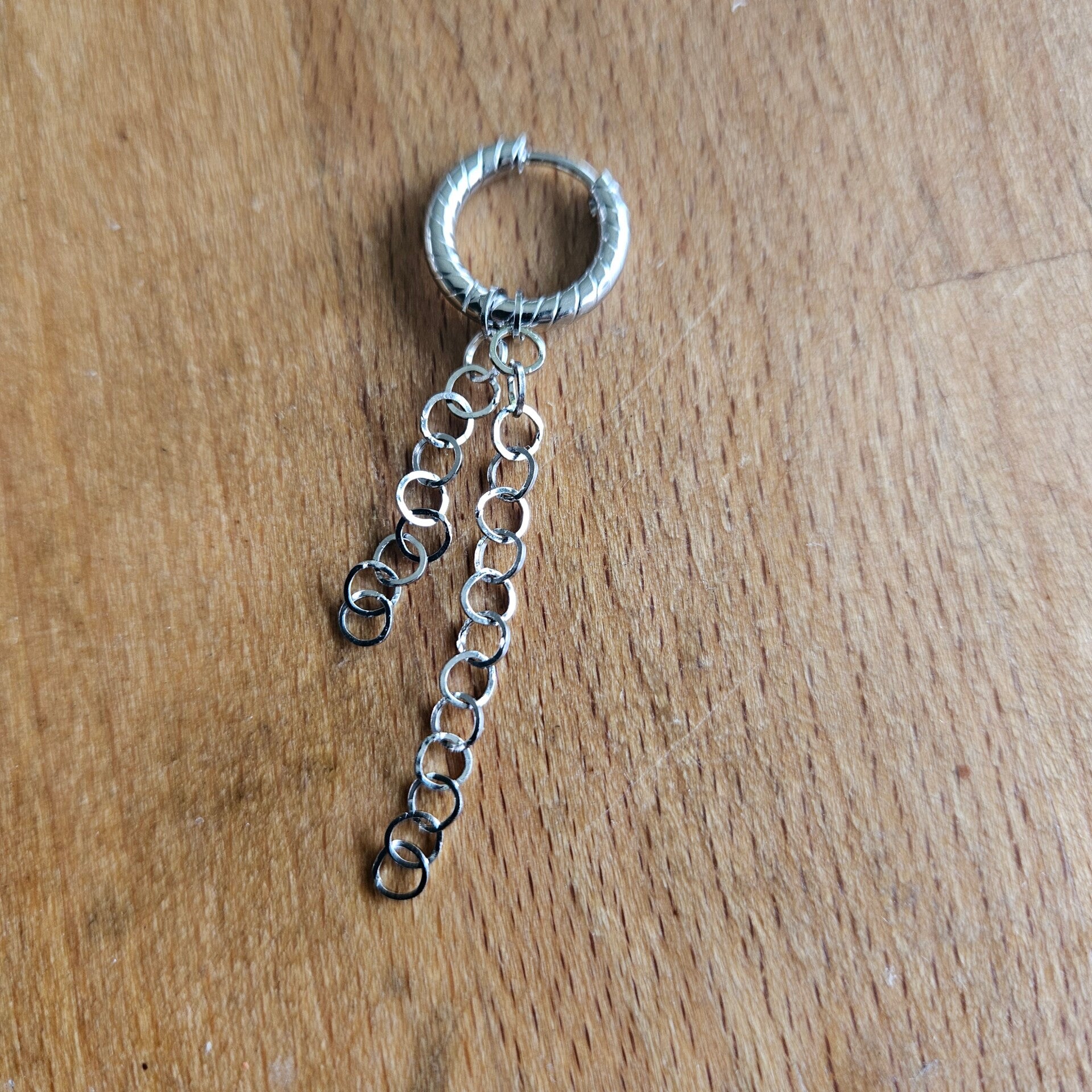 Mix&match bedel: sliertje ronde O-ketting 4mm RVS zilverkleurig (per stuk) (excl. oorringen)