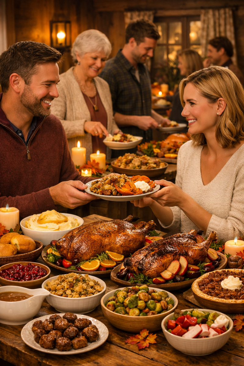 KI-generiertes Bild eines festlichen Buffets