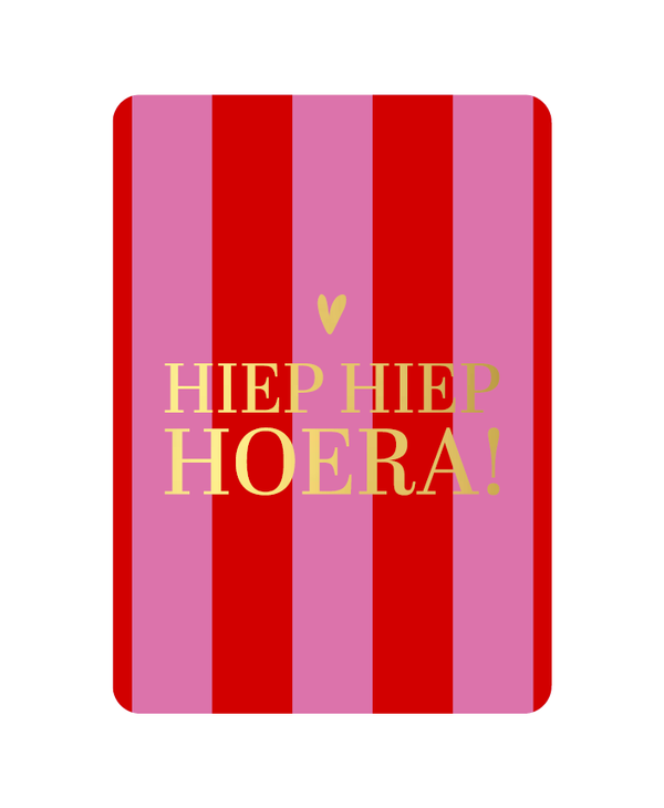 Kaart - Hiep hiep hoera hart