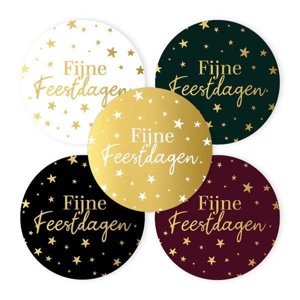 Sticker - Fijne feestdagen warm