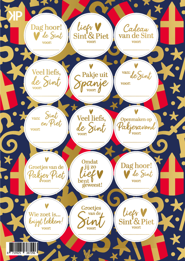 Stickervel - Sint luxe