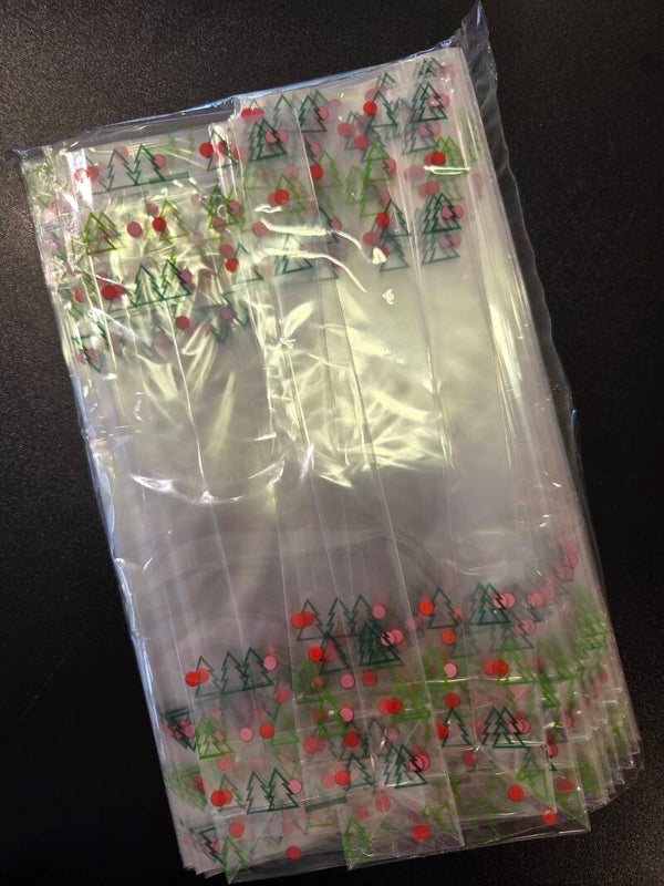 Doorzichtige blokzakjes Kerst