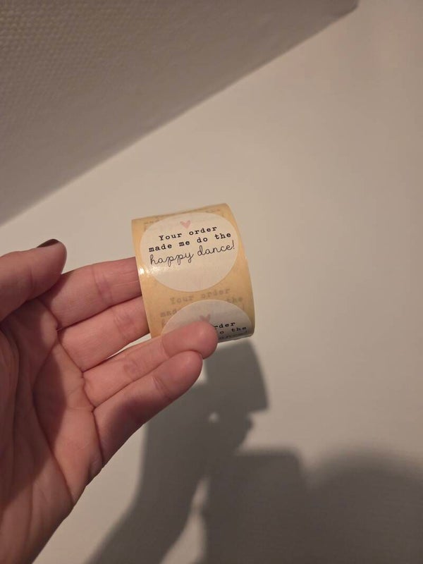 Rol stickers Your order made me do the happy dance