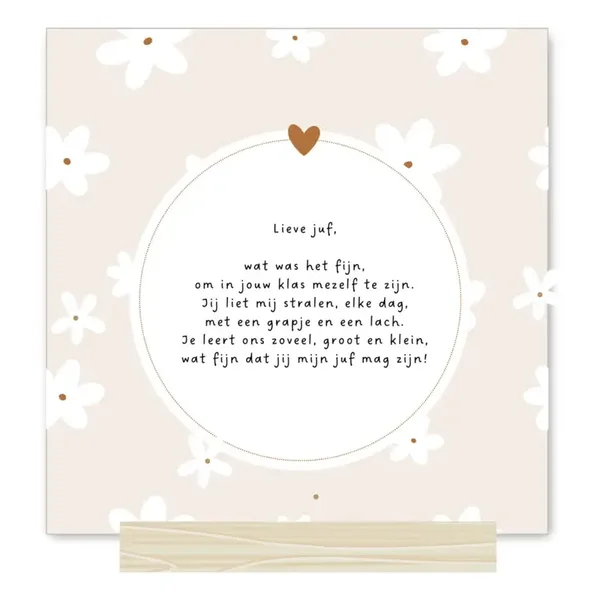 Forex tegel - Juf gedicht