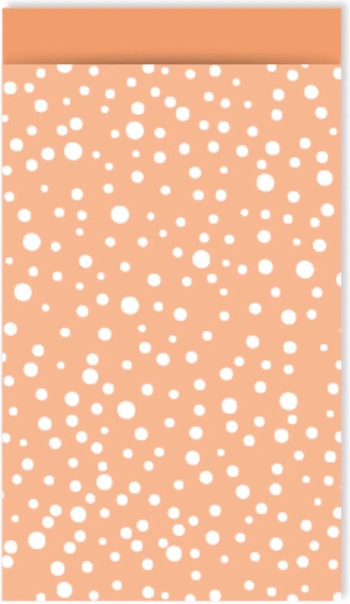 Cadeauzakje M - Oranje dots
