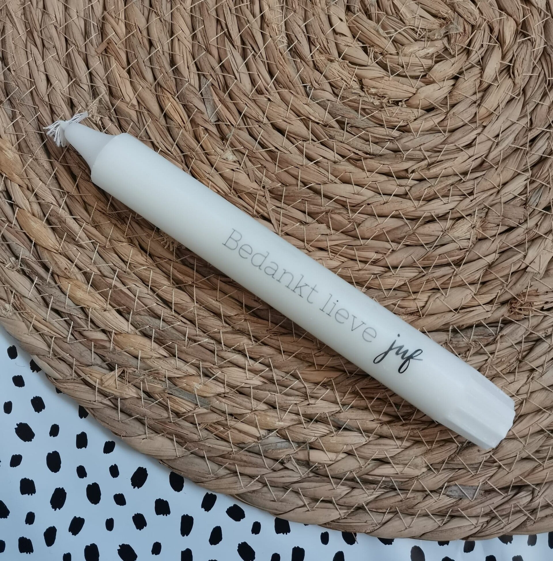 Kaars - Bedankt lieve Juf