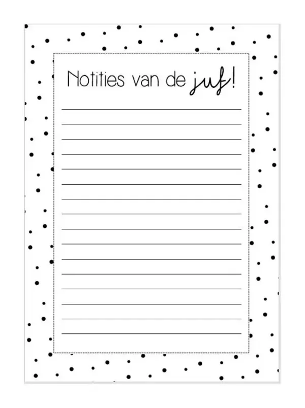 Notitieboekje Juf
