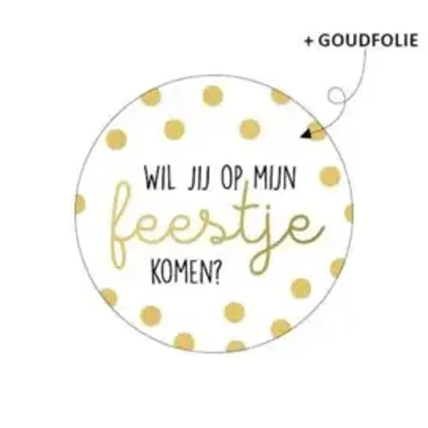 Sticker - Wil je op mijn feestje komen?
