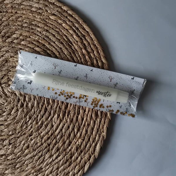 Kaars - Fijne feestdagen Meester