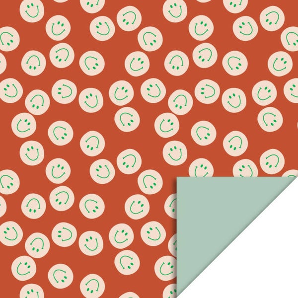Cadeaupapier - Smiley brown