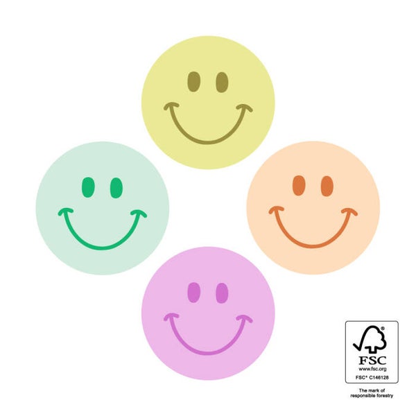Sticker - Smiley pastel.