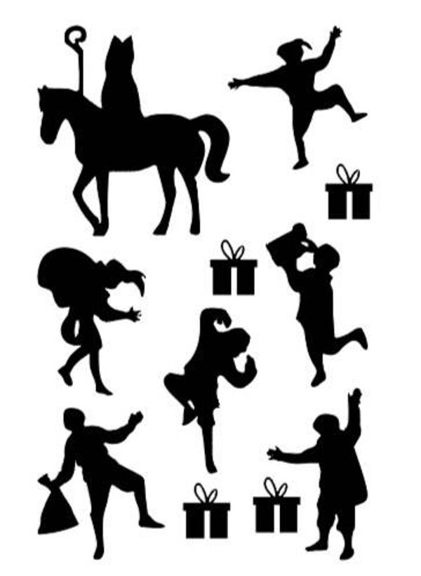 Raamsticker - Sint & Pietjes