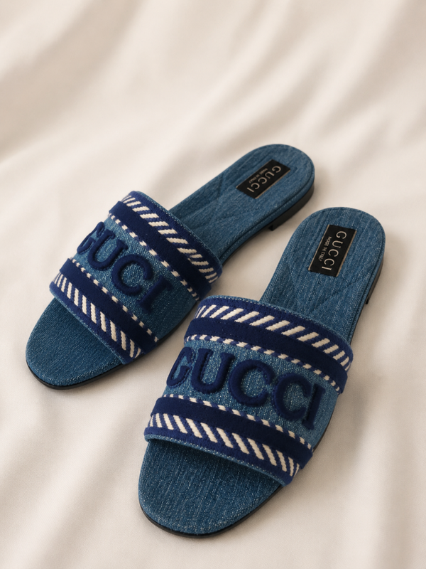 Sandales Gucci bleu T - 37
