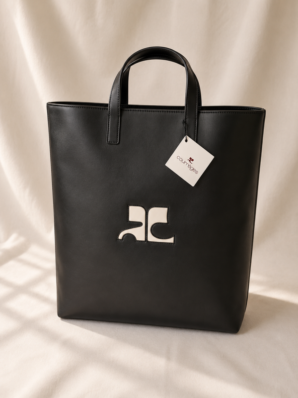 Sac cabas Courrèges – Cuir noir
