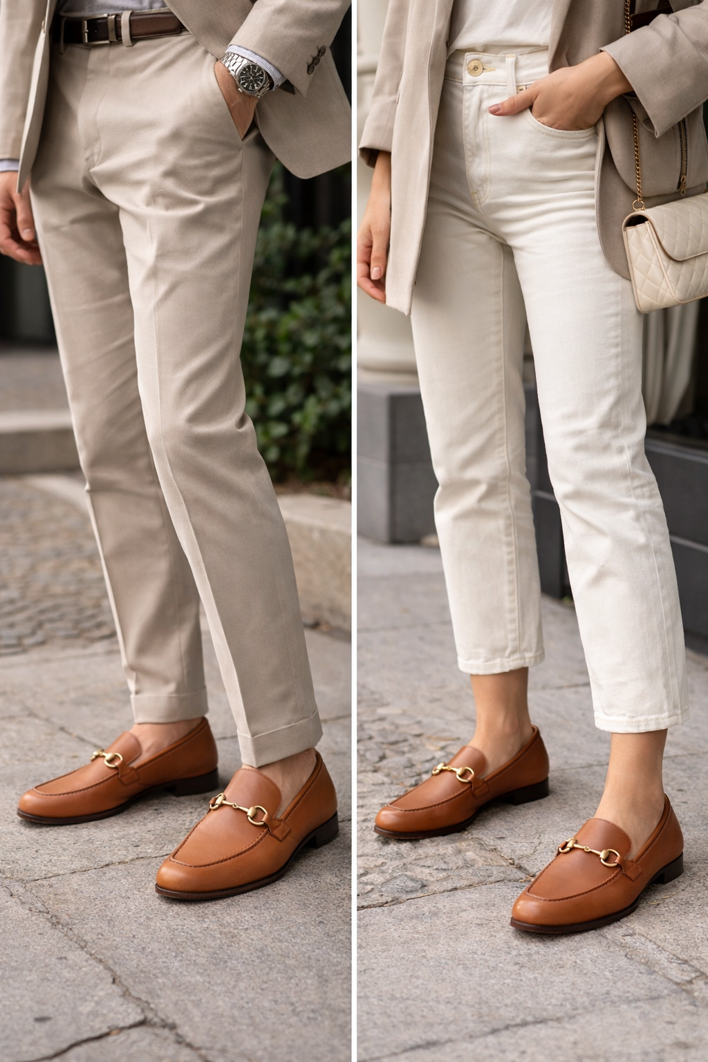 Mocassins Gucci en cuir camel - T - 43