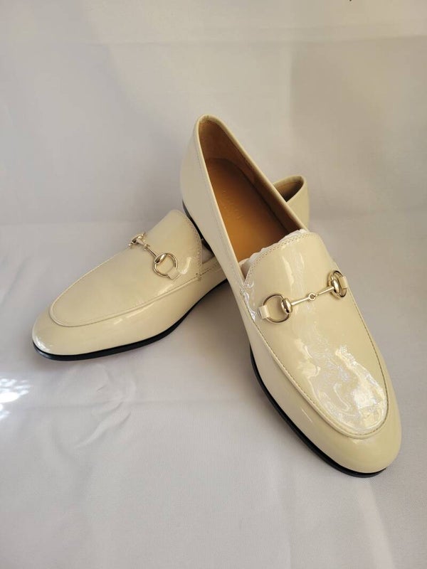 Mocassins Gucci cuir verni écru  T-40 1/2