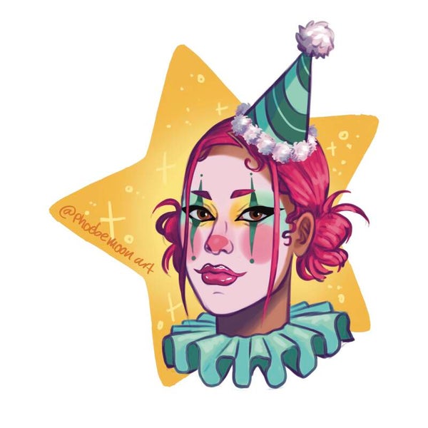 Star Clown Sticker