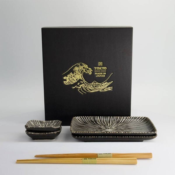 Tokyo Design Studio - Brown Tokusa - Sushi Giftset - 6-delig - Porselein, 33847