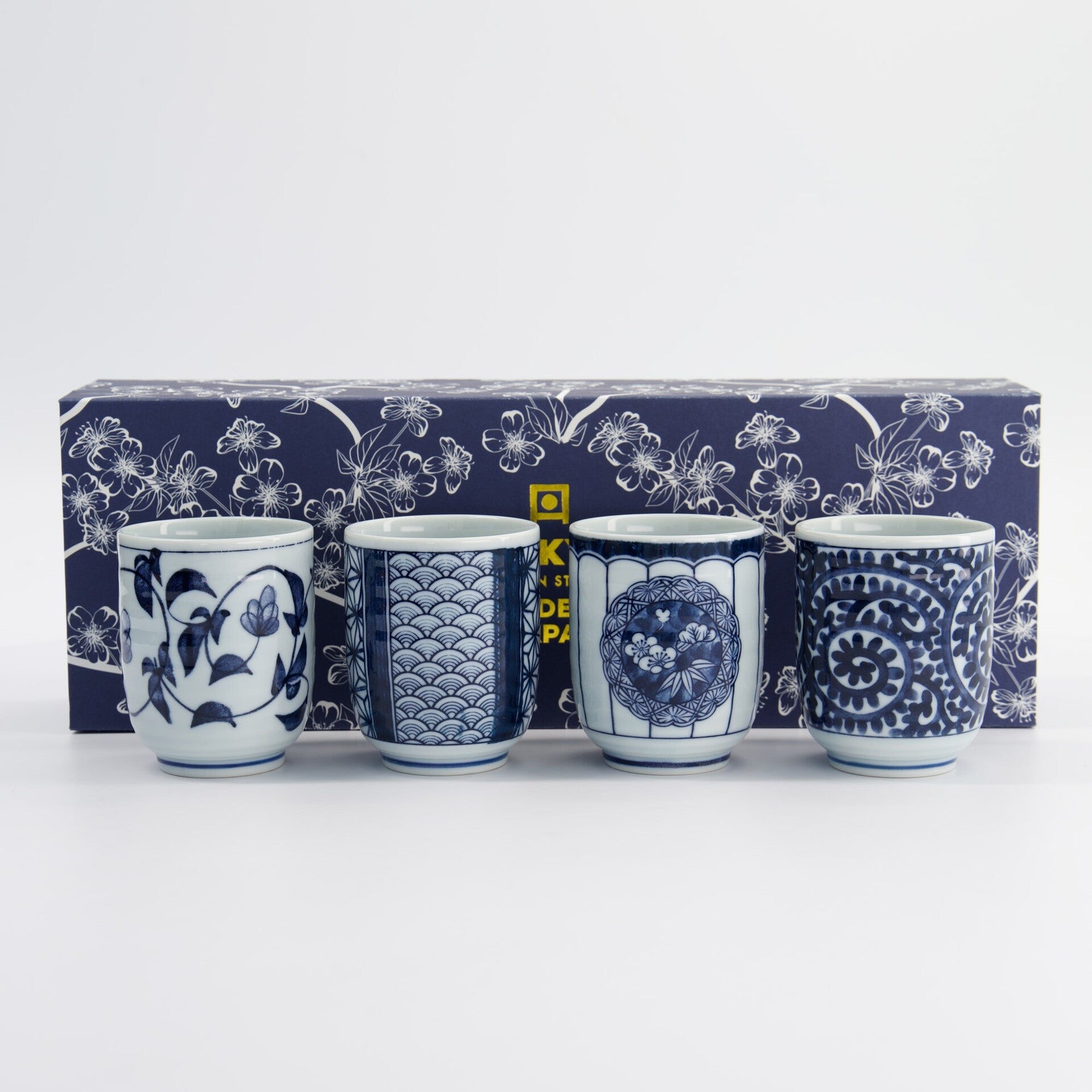 Tokyo Design Studio Cup Giftset 4pcs 6.5x7.5cm 160ml Blue/White 14A 33843
