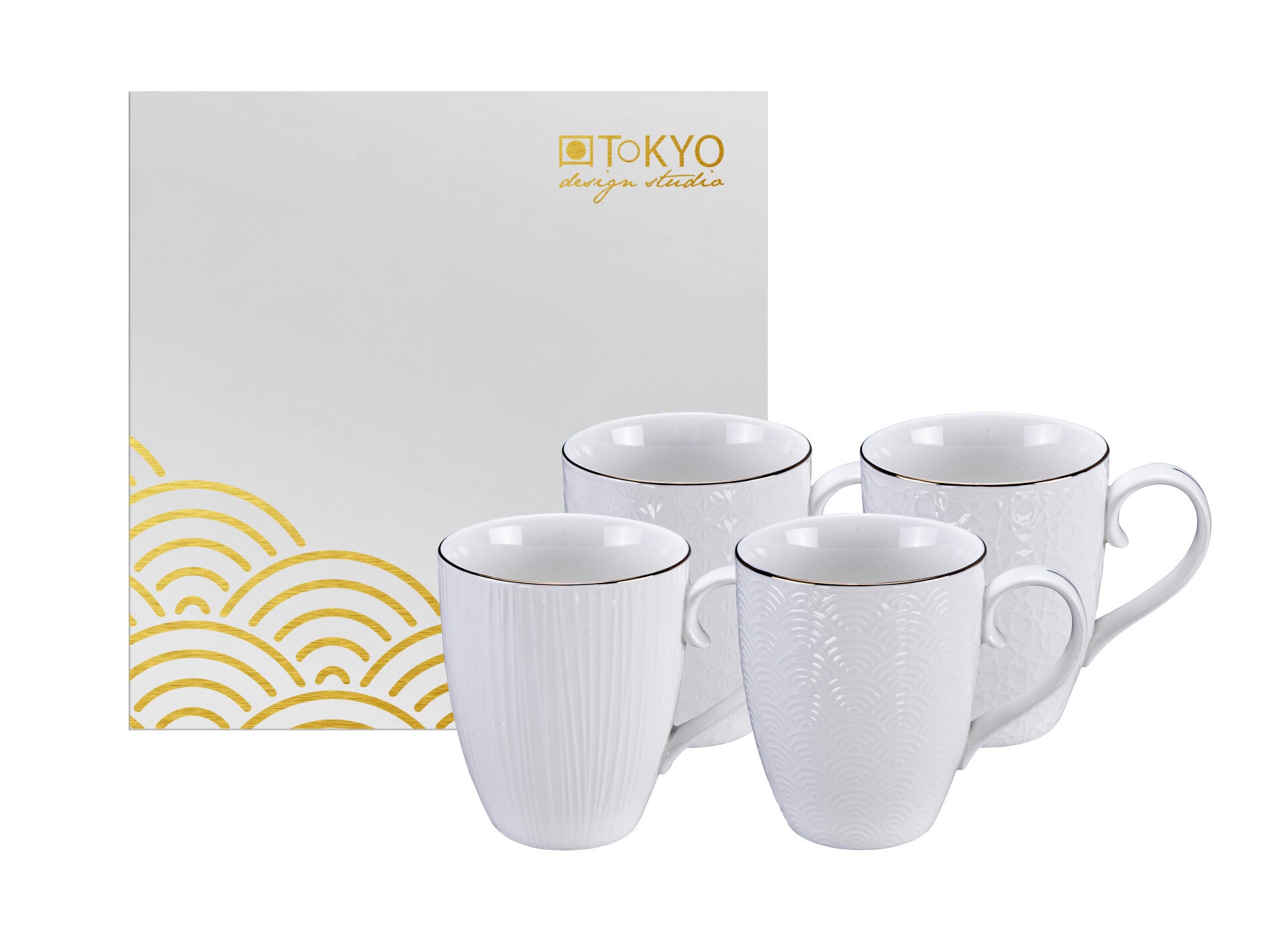 Tokyo Design Studio Nippon White Mokken 380 ml - set van 4, 16445