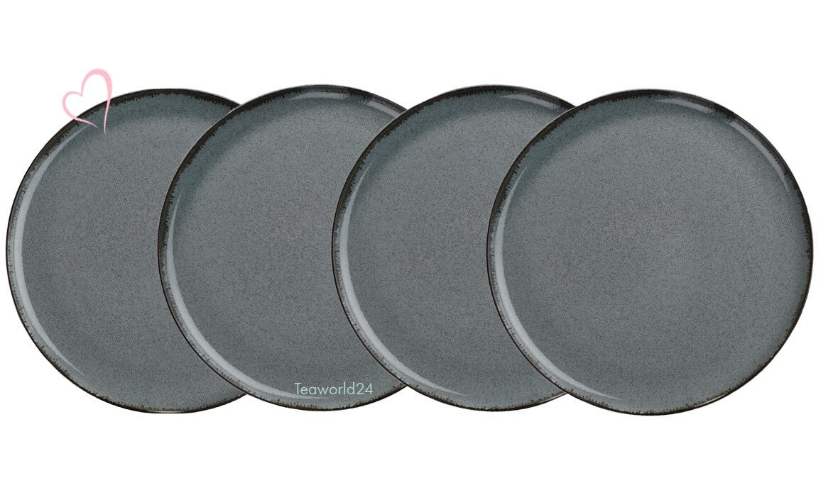 Kitchen Trend Ontbijtbord Ocean Petrol Set van 4 19 cm set van 4, 85534655 SET 4