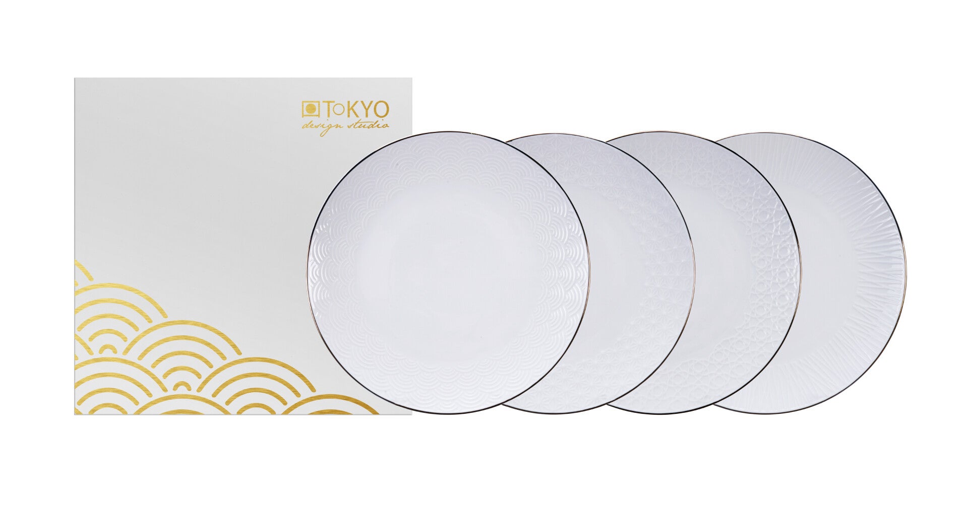 Tokyo Design Studio Nippon White Dinerbord - Ø 30 cm - 4 Stuks, 16448