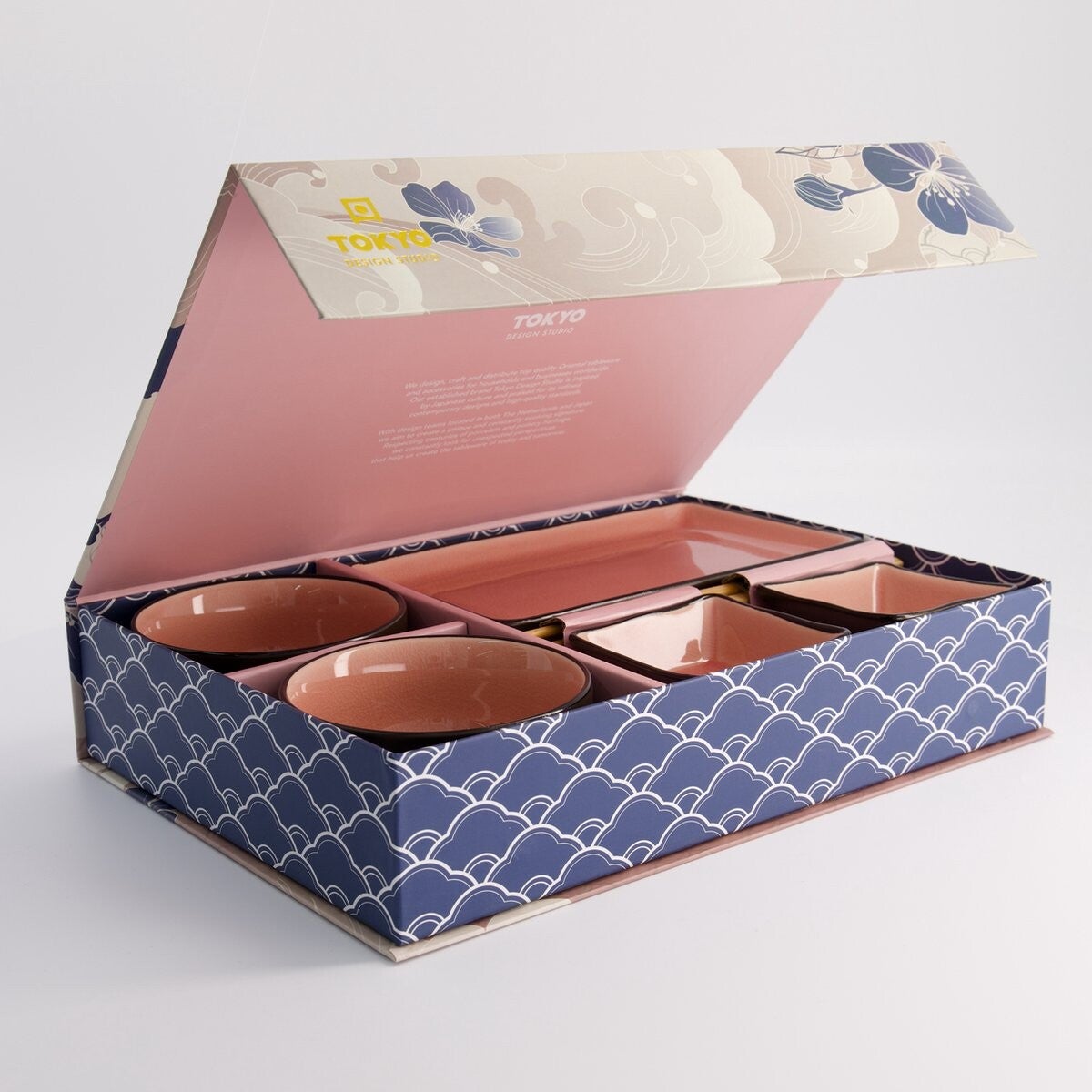 Tokyo Design Studio - Glassy Pink - Sushi Servies - 8 delig - 2 persoons, 21514