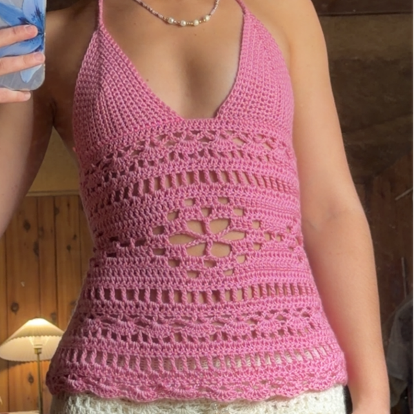 Pink floral top