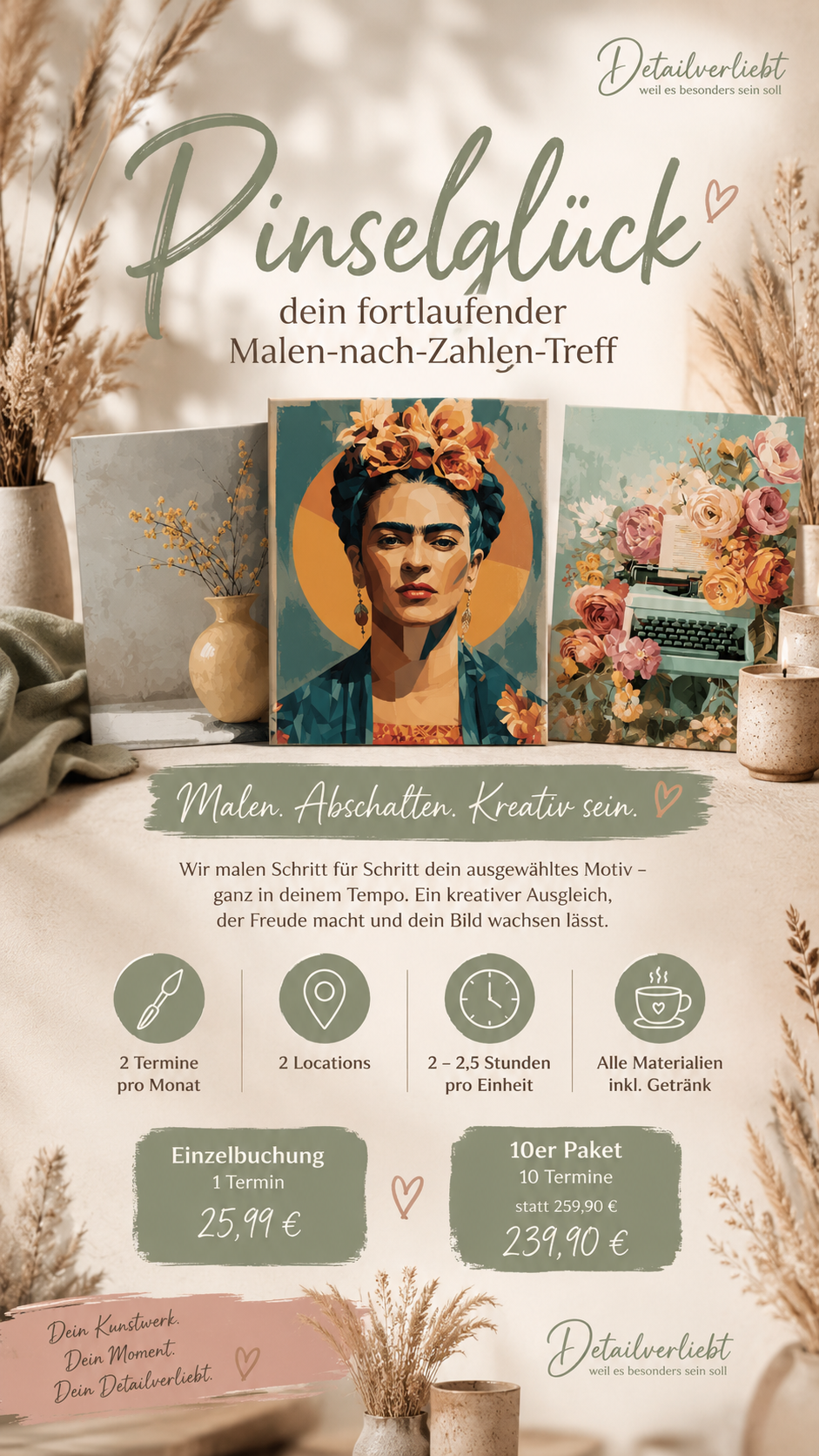 Pinselglück - Schritt für Schritt zu Deinem Kunstwerk