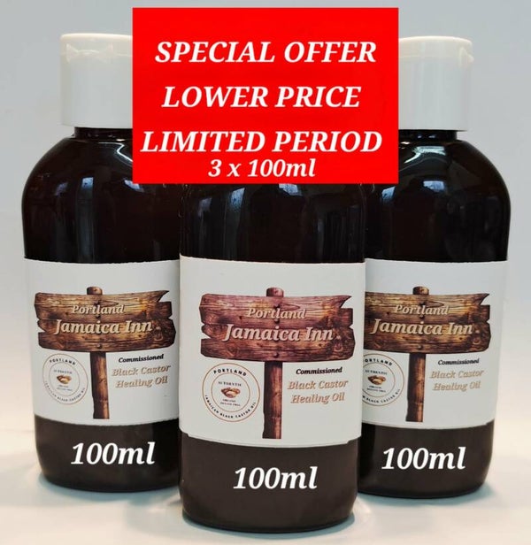 Jamaican Inn 3 x 100ml Black Castor Oil