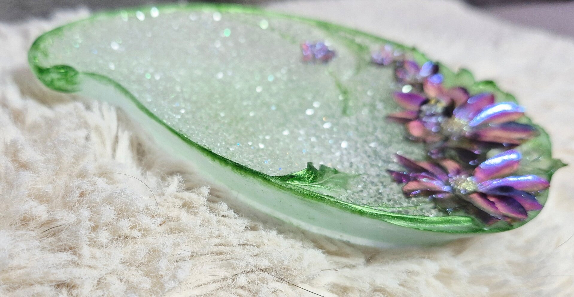 Handmade Resin Diamond  Butterfly Trinket Tray