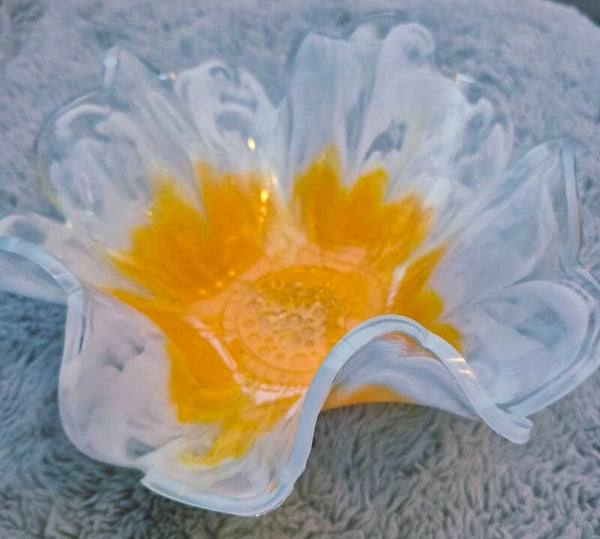 Handmade Freeform Resin Bowl – Decorative Trinket Bowl – Custom Colours Available
