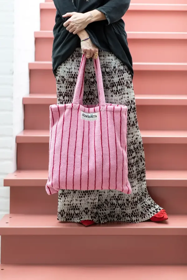 Naram Totebag baby pink & ski patrol red
