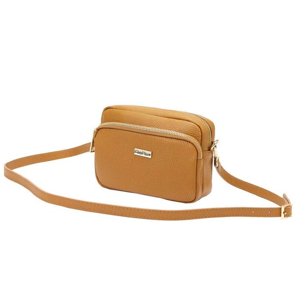 Torebka VERA PELLE 01-062 SKÓRA CAMEL
