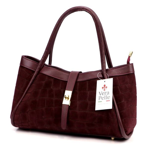 Torebka VERA PELLE 10.014 CROCO ZAMSZ BORDOWA