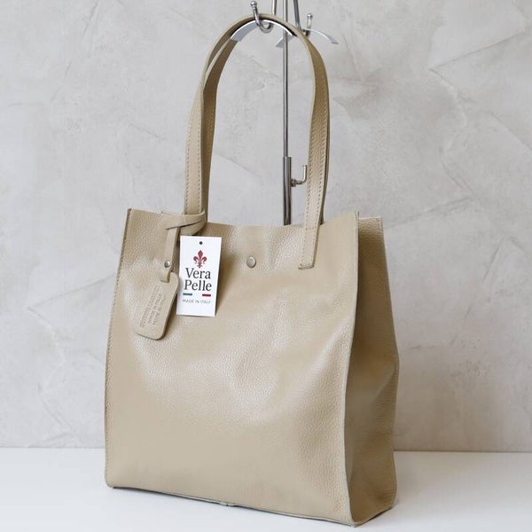 Torebka VERA PELLE 25-041 skóra TAUPE