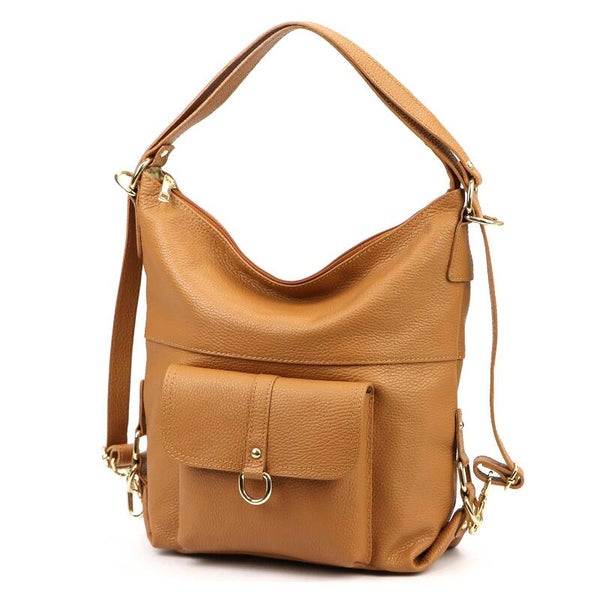 Torebka VERA PELLE 19-001 SKÓRA CAMEL