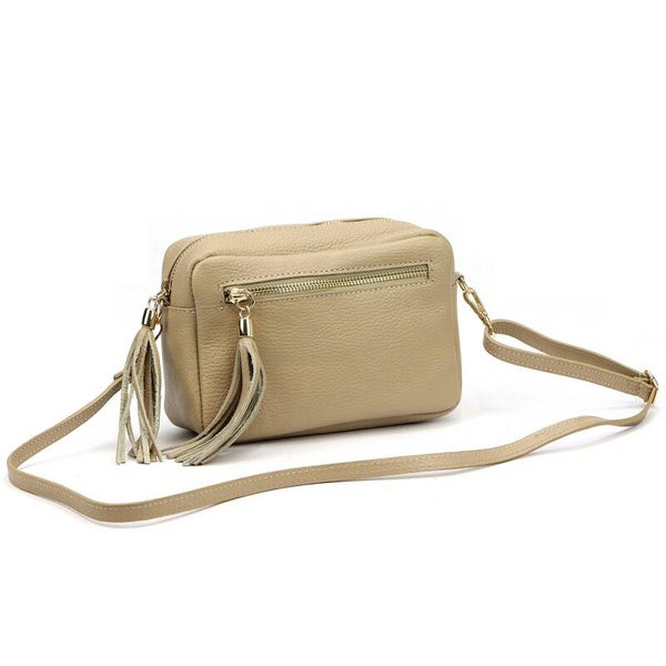 Torebka VERA PELLE 20-030 skóra TAUPE