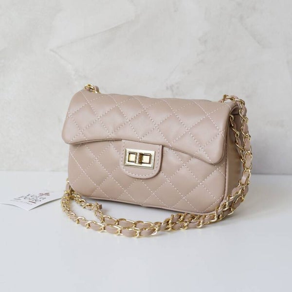 Torebka VERA PELLE 20-042 skóra TAUPE